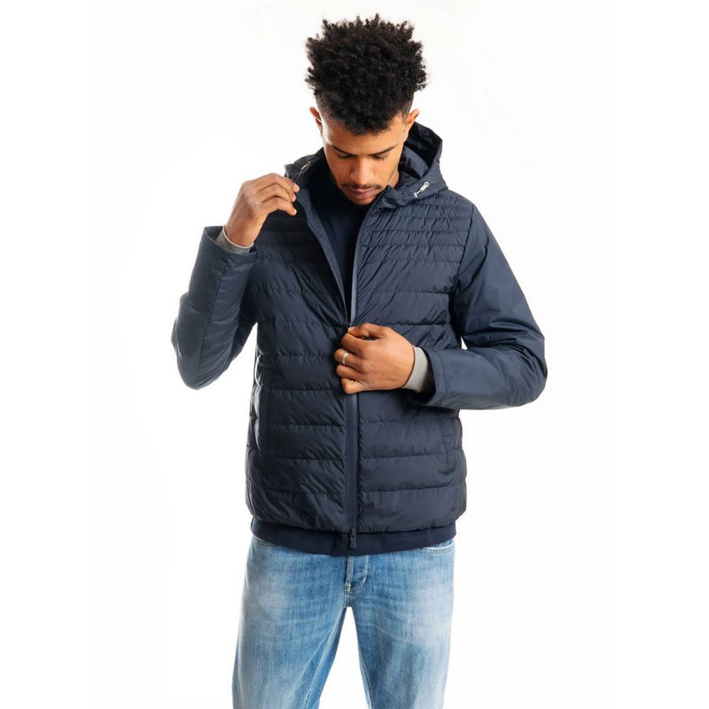 Sumptuous Blue Hooded Technical Jacket