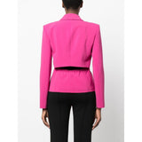 Fuchsia One-Button Trpsy Chic Blazer