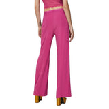 Pantalon élégant fuchsia palazzo