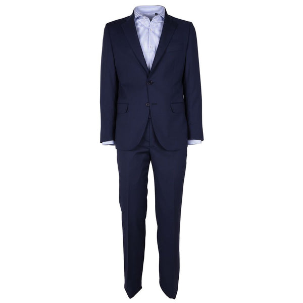 Costume élégant en laine pour hommes en bleu classique