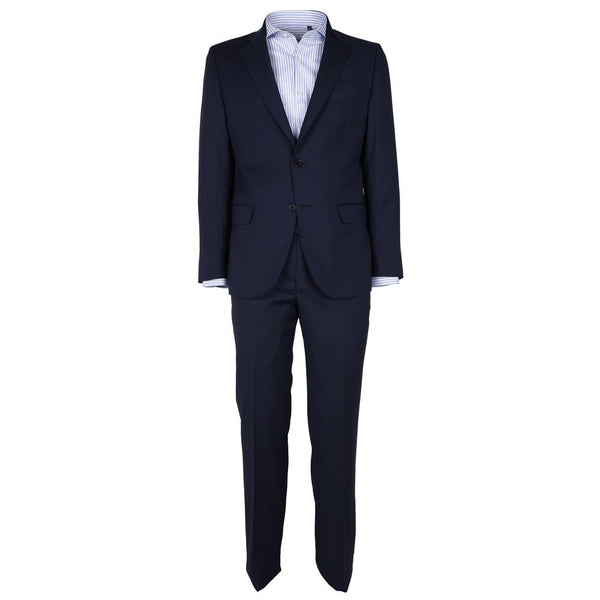 Elegante traje de hombres de lana azul marina azul vírgenes