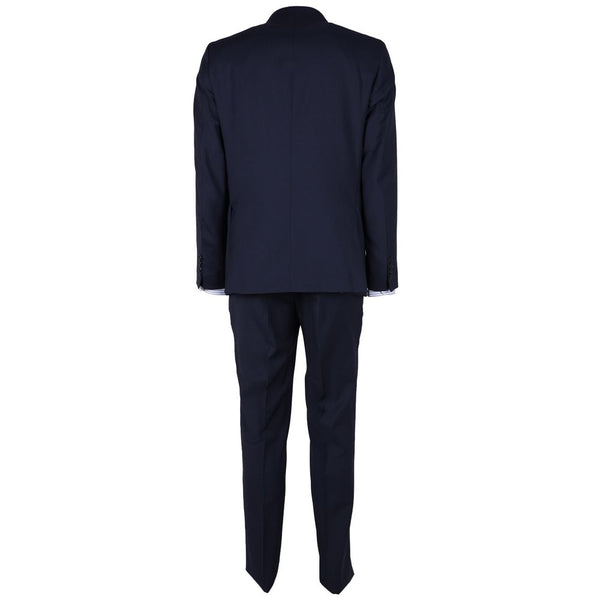 Elegante abito da uomo di lana violla blu navy