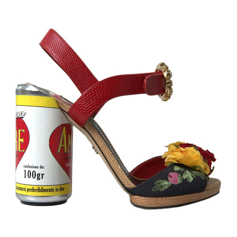 Multicolor Lambskin Leather Sandals