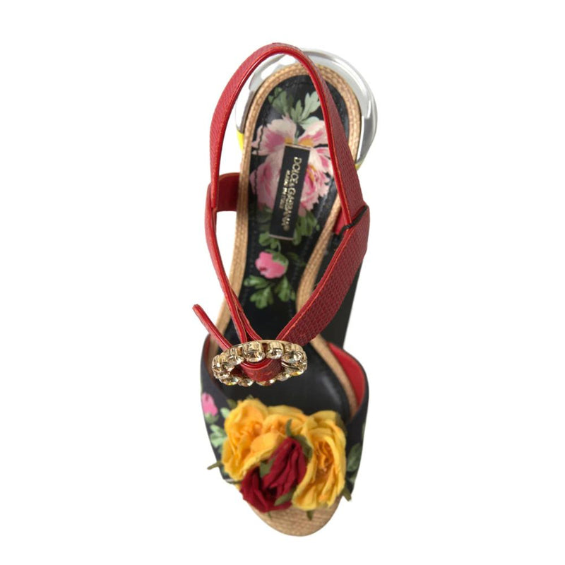 Multicolor Lambskin Leather Sandals