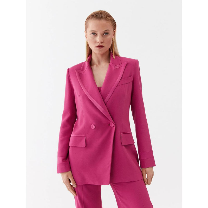 Elegante blazer de un botón Fucsia