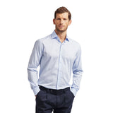 Chemise pour hommes en coton bleu clair élégant