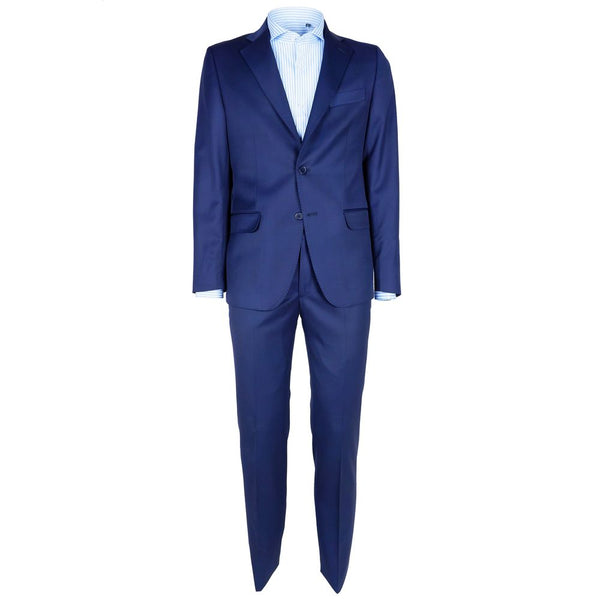 Suit élégant en laine pour hommes en bleu élégant