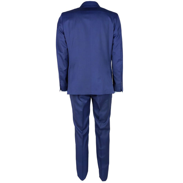 Suit élégant en laine pour hommes en bleu élégant