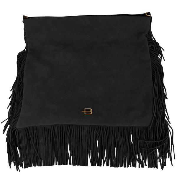 Chic Wildleder Fringe Crossbody Bag