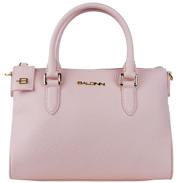 Chic Pink Textured Kalbskin Handtasche