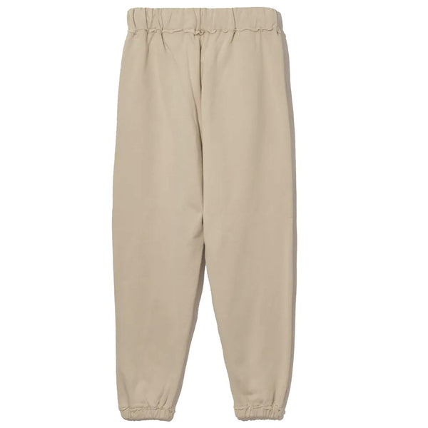 Pantalones de chándal de algodón beige elegantes con detalles deshilachados