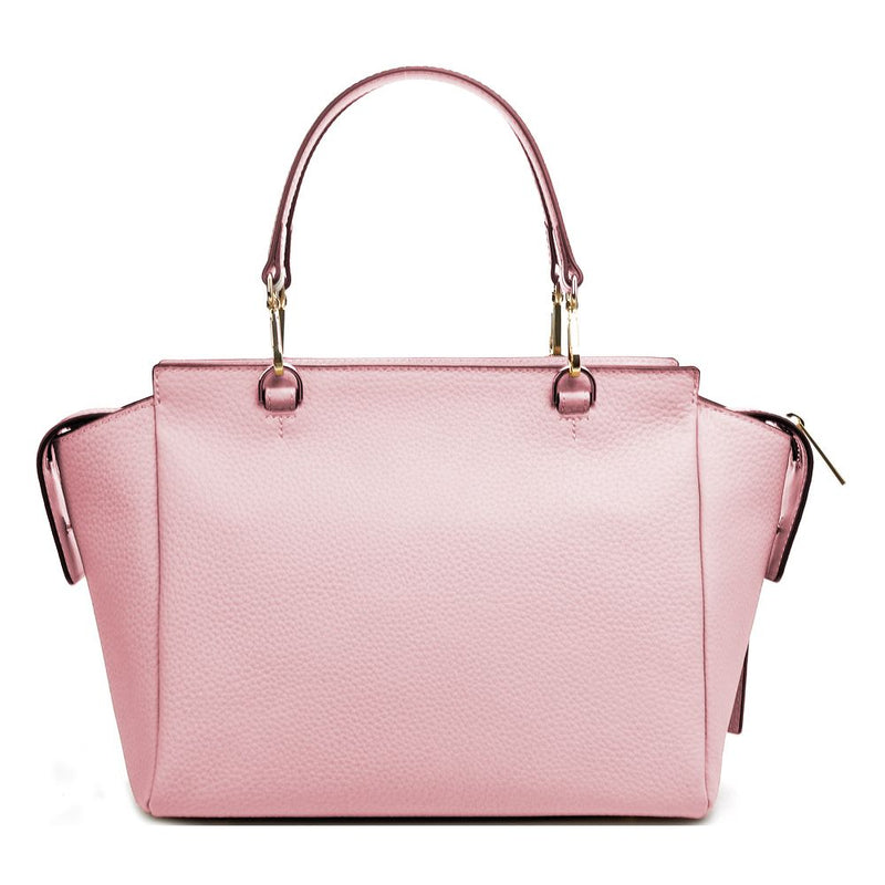 Bolso de piel de ternero con textura rosa rosa