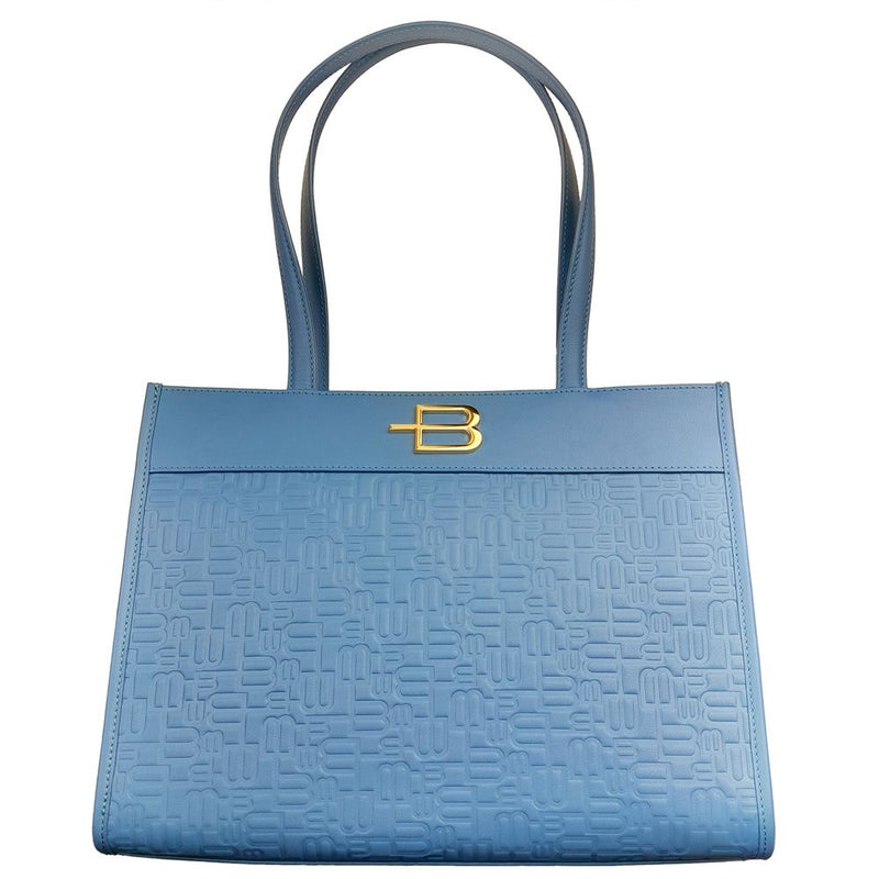 Sac à provisions bleu clair élégant avec motif de logo