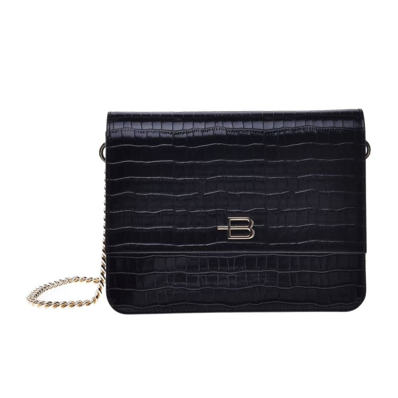 Elegant Python-Print Calfskin Shoulder Bag