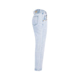 Light Blue Cotton Women's High-Waisted Jean