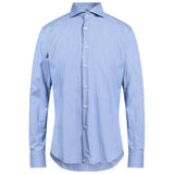 Elegante camicia di cotone azzurro