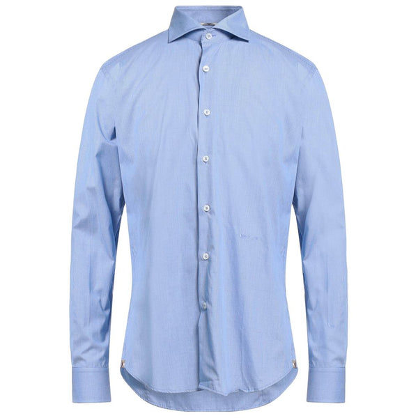 Chemise en coton bleu clair élégant