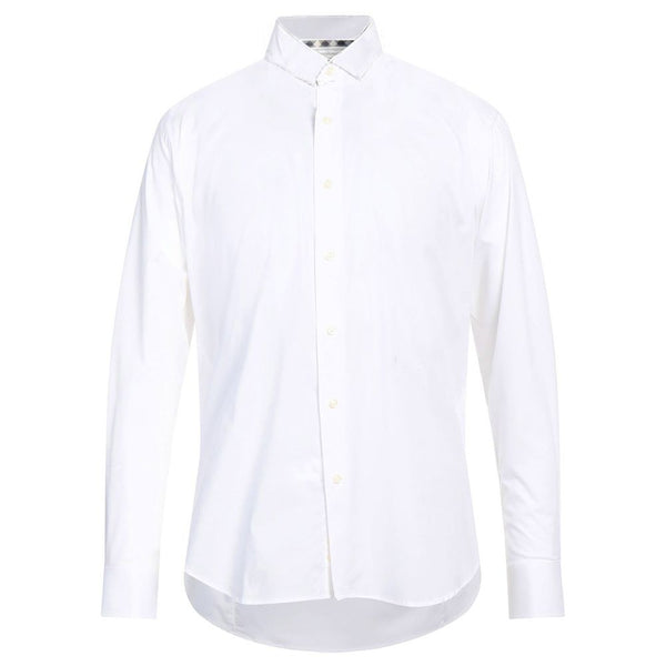 Shirt de mélange de coton blanc élégant