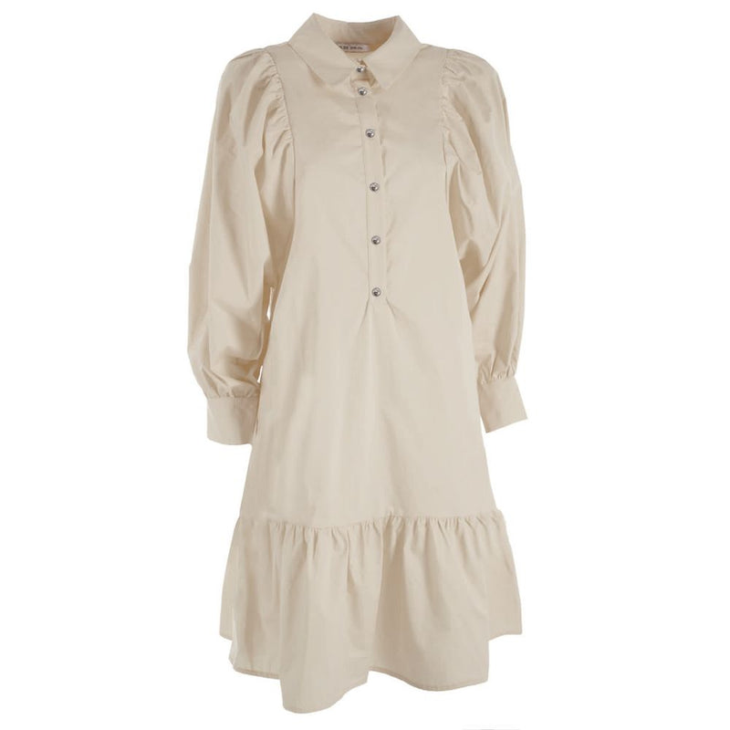 Beige Cotton Women Dress