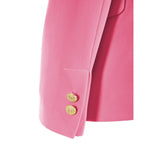 Pink Polyester Women Blazer