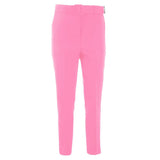 Pink Polyester Women Trouser