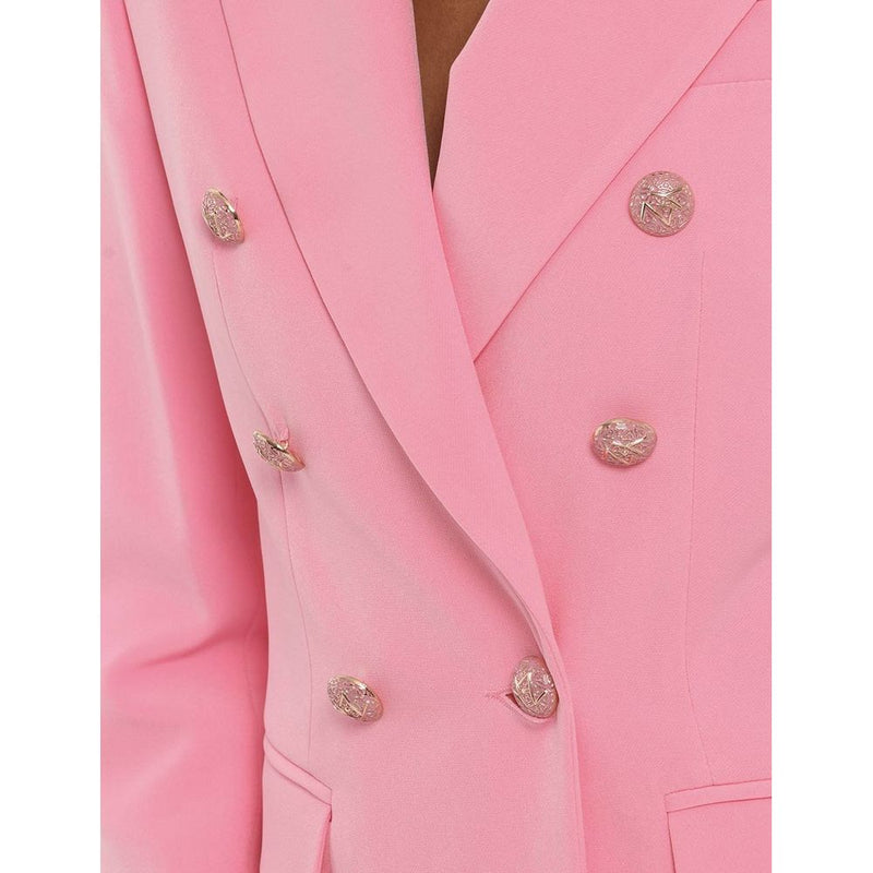 Elegant Pink Nylon Classic Jacket