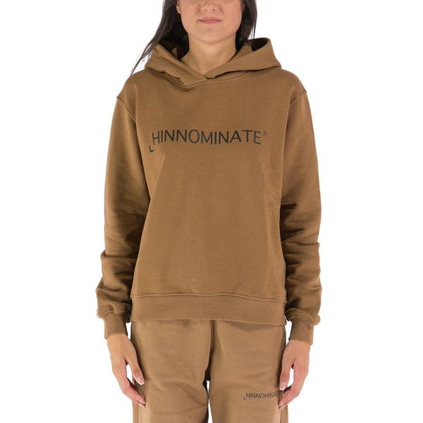 Chic Longleved Cotton Hoodie mit Logodruck