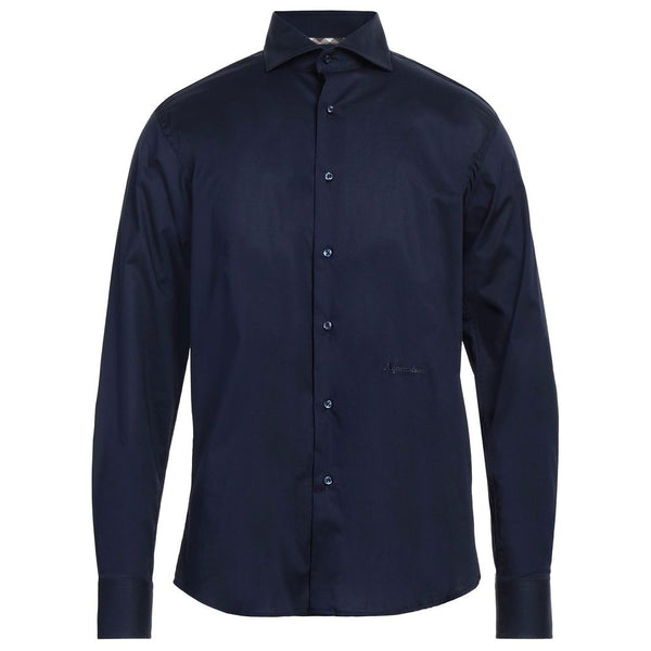 Chemise de logo en coton bleu élégant