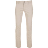 Pantaloni in chino di cotone beige - eleganza slim fit