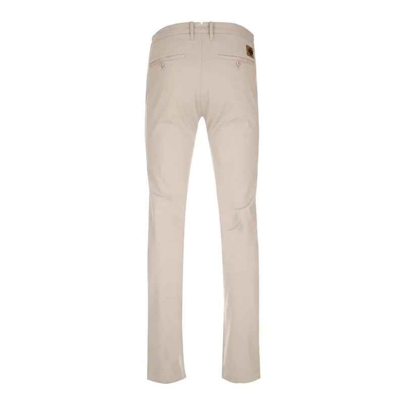 Beige Baumwoll -Chino -Hosen - schlanke Fit -Eleganz