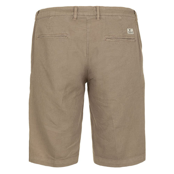 Summertime Sophistication Beige Cotton Shorts