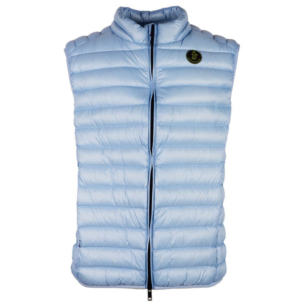 Light Blue Nylon Men Vest