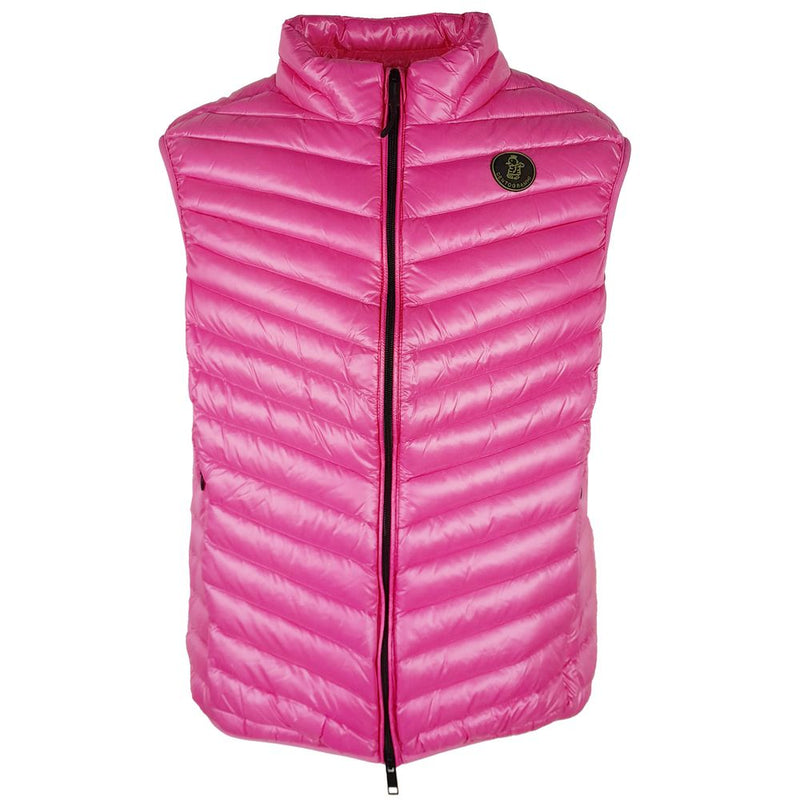 Chic Pink Nylon Down Vest για αυτήν