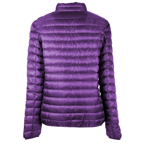 Chic Purple Nylon Down Jacke