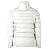 Chaqueta con capucha de nylon blanca reversible