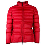 Chaqueta de pato de nylon rojo reversible