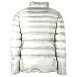 Chaqueta con capucha de nylon blanca reversible