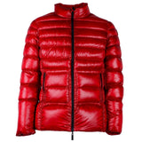 Chaqueta de pato de nylon rojo reversible