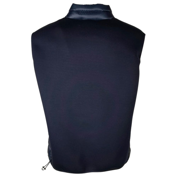 Gilet matelassé en nylon bleu foncé élégant