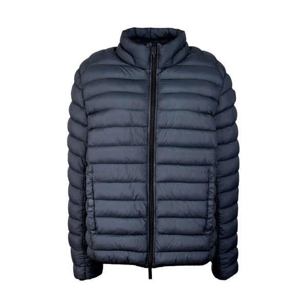 Gilet à fermeture éclair rembourrée bleu chic pour hommes