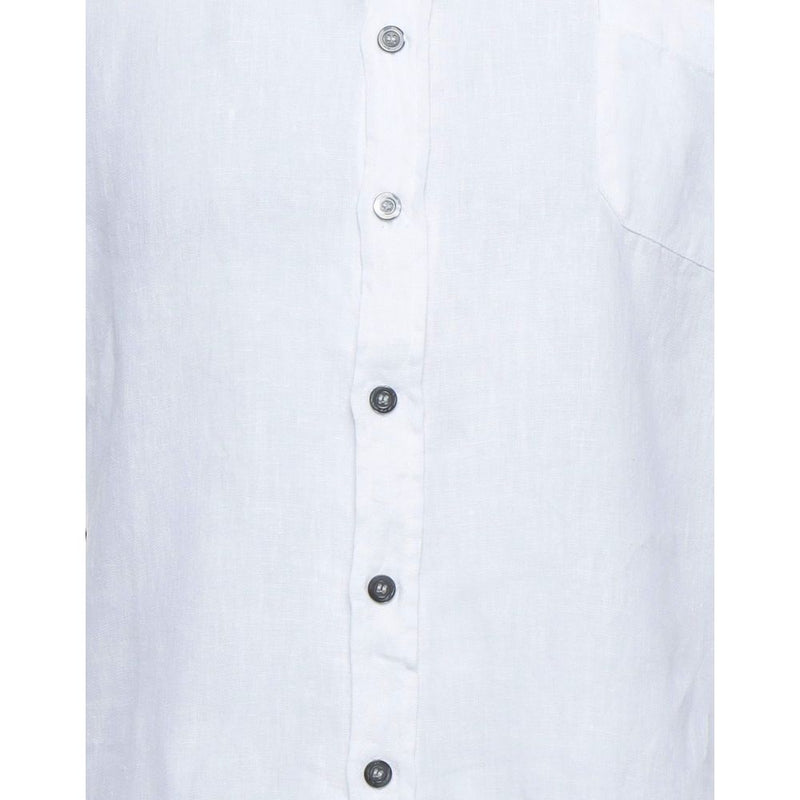 Shirt en lin blanc élégant pour les hommes