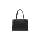 Chic Ebony Tote con accento logo d'argento