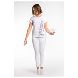 Chic White Stretch Viskose -T -Shirt mit exklusiver Verpackung