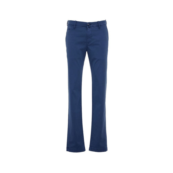 Eleganti pantaloni chino in forma slim in forma in blu