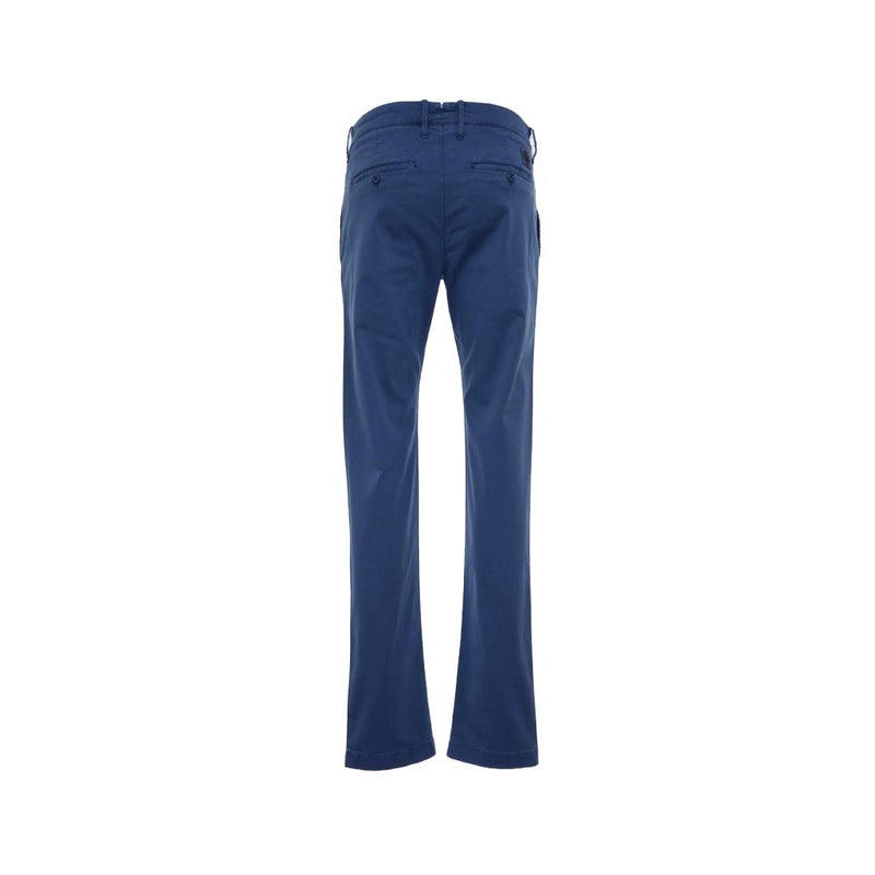 Eleganti pantaloni chino in forma slim in forma in blu