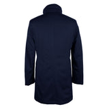 Elegante cappotto del sistema Blue Virgin Wool Storm