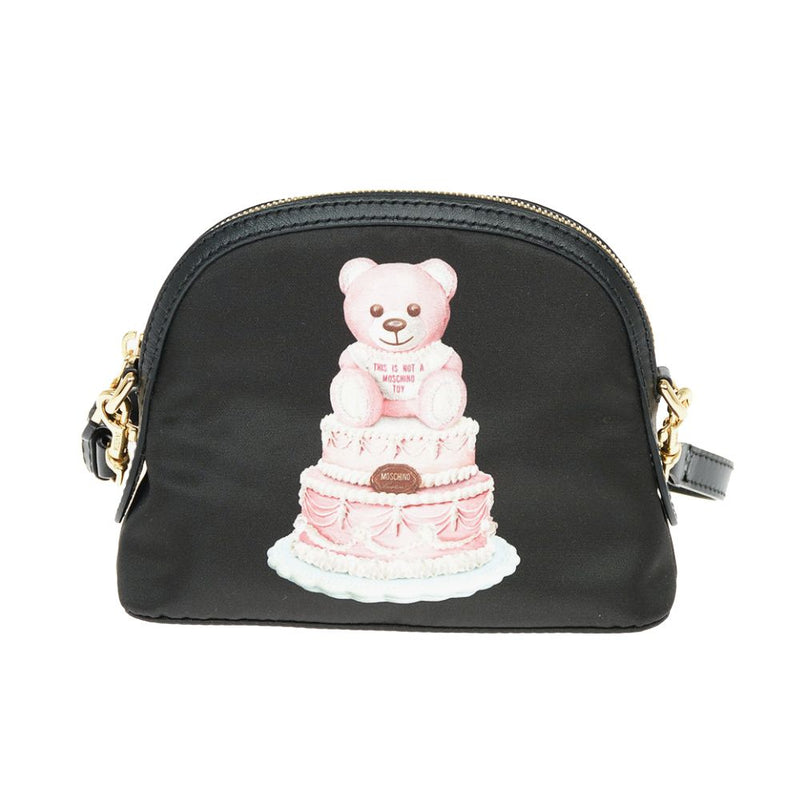 Chic Teddy Bear Print Clutch με λουρί μοσχάρι