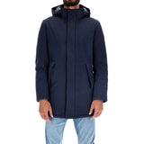 Chic Blue gepolsterte Parka mit abnehmbarer Kapuze