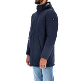 Chic Blue gepolsterte Parka mit abnehmbarer Kapuze