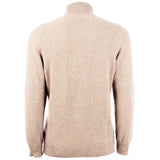 Élégant pull à col roulé en cachemire beige